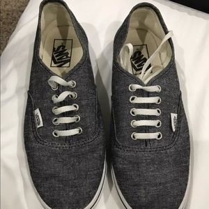 Unisex Charcoal/ Dark Grey Vans, SIZE M6.5/W8